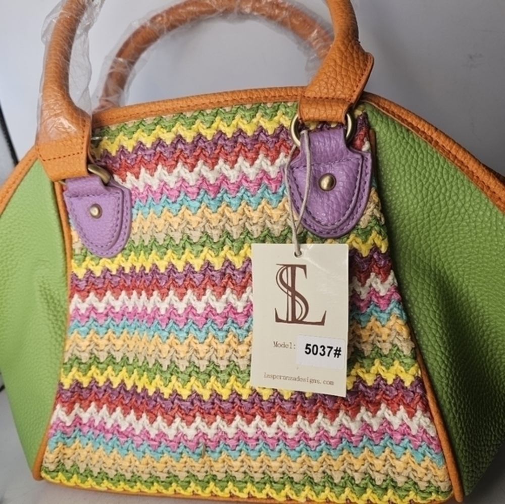 NWT Colorful La Speranza hand‎ bag/ pocketbook